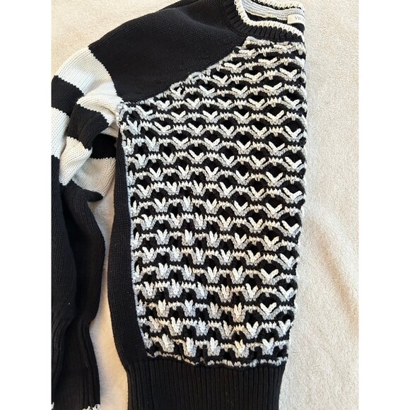 Victoria Secret Raglan Sleeve Zip Front Cotton Cardigan size XS Open Knit Hearts - Picture 9 of 9